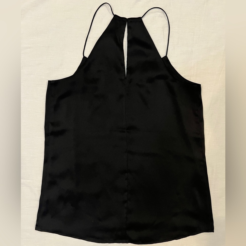 Express Size Small, Black Satin Reversible Camisole, Peephole & V Neck